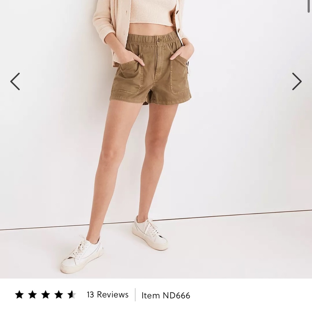 Madewell Garment Dyed Pull On Utility Shorts